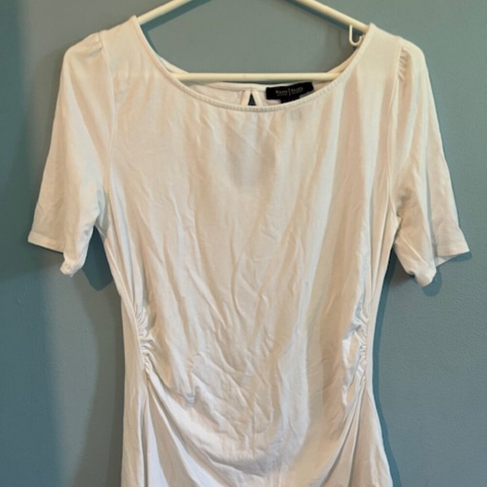 White ruched top